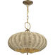 Summervine 3 Light 18 inch Antique Gold Leaf Pendant Chandelier Ceiling Light