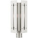 Utrecht 1 Light 20 inch Brushed Nickel Accents Outdoor Post Top Lantern