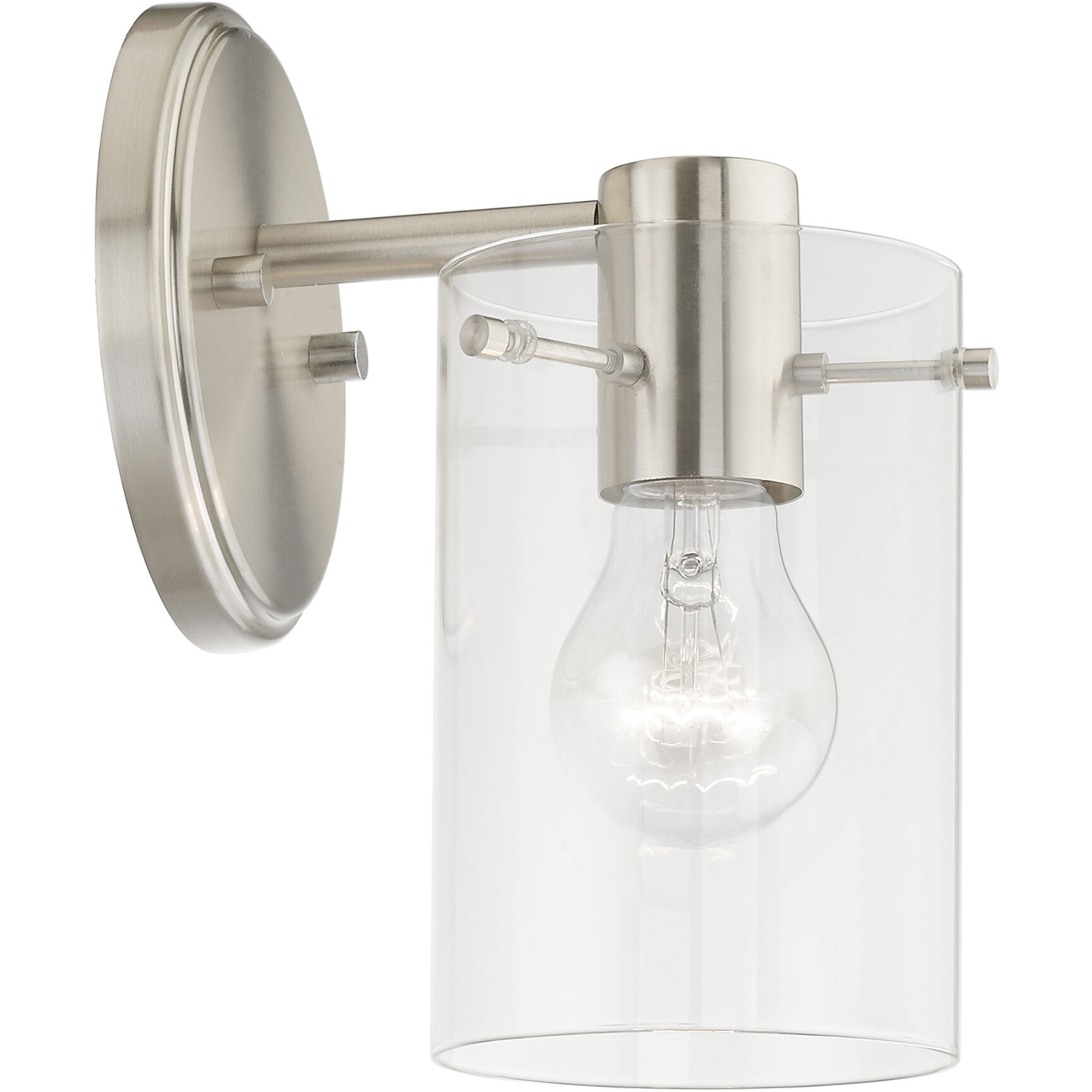 Munich 1 Light 5 inch Brushed Nickel Single Sconce Wall Light, Single