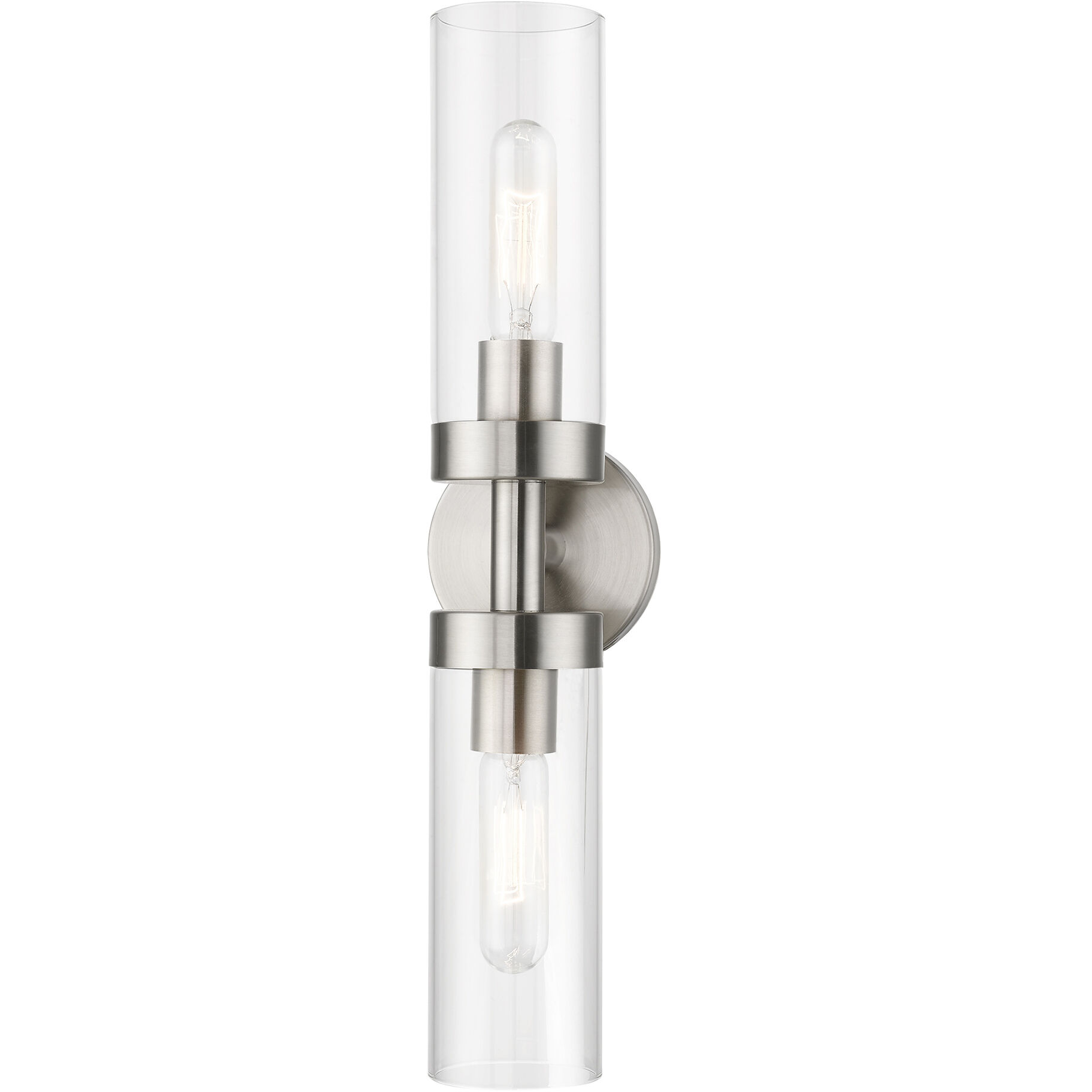 Ludlow 2 Light 4.25 inch Brushed Nickel Vanity Sconce Wall Light