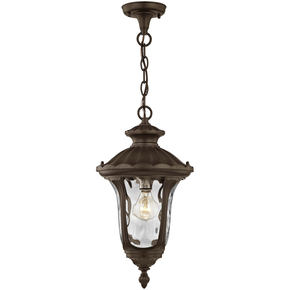 Oxford 1 Light 9.5 inch Bronze Outdoor Pendant Lantern