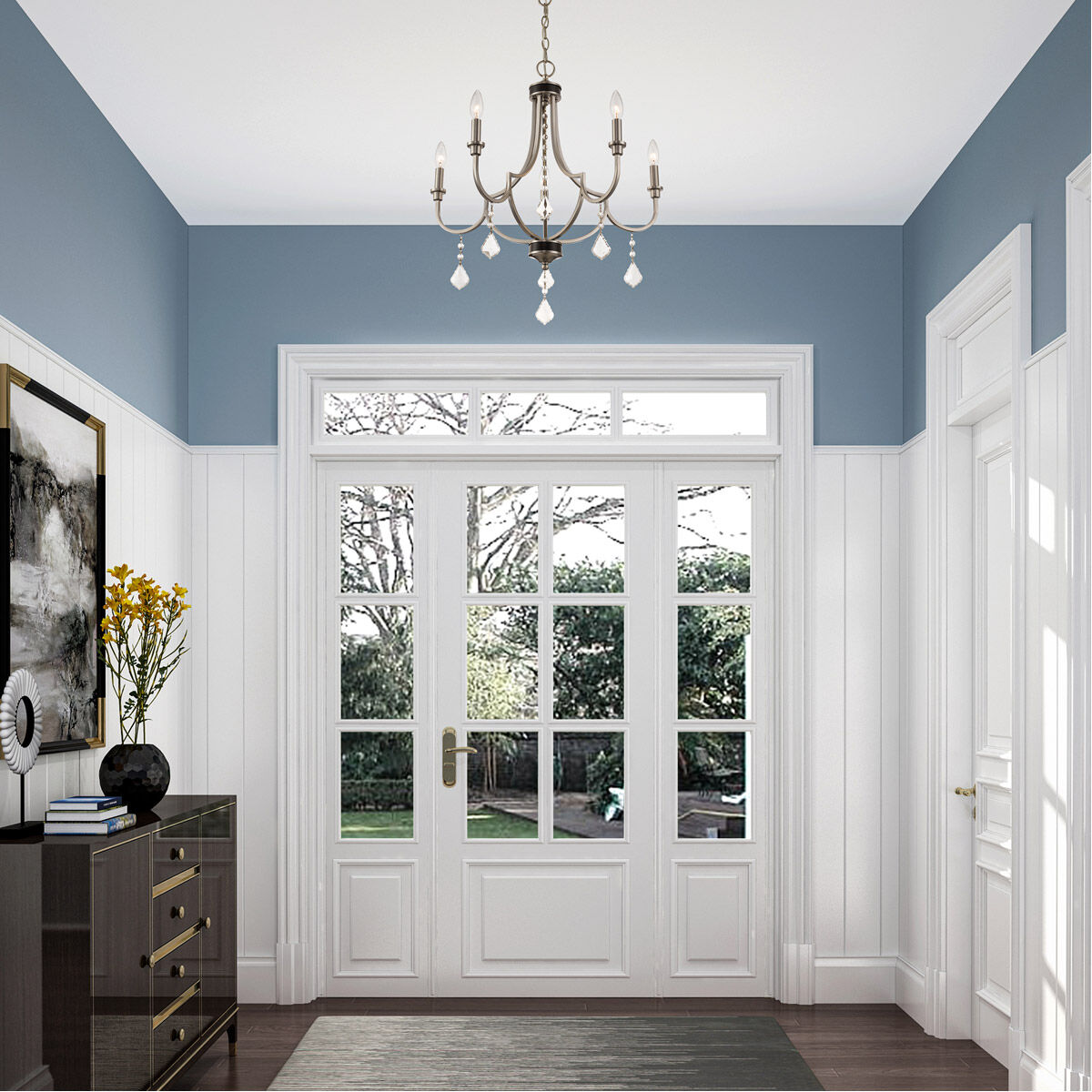 Glendale 5 Light 25 inch Brushed Nickel Chandelier Ceiling Light