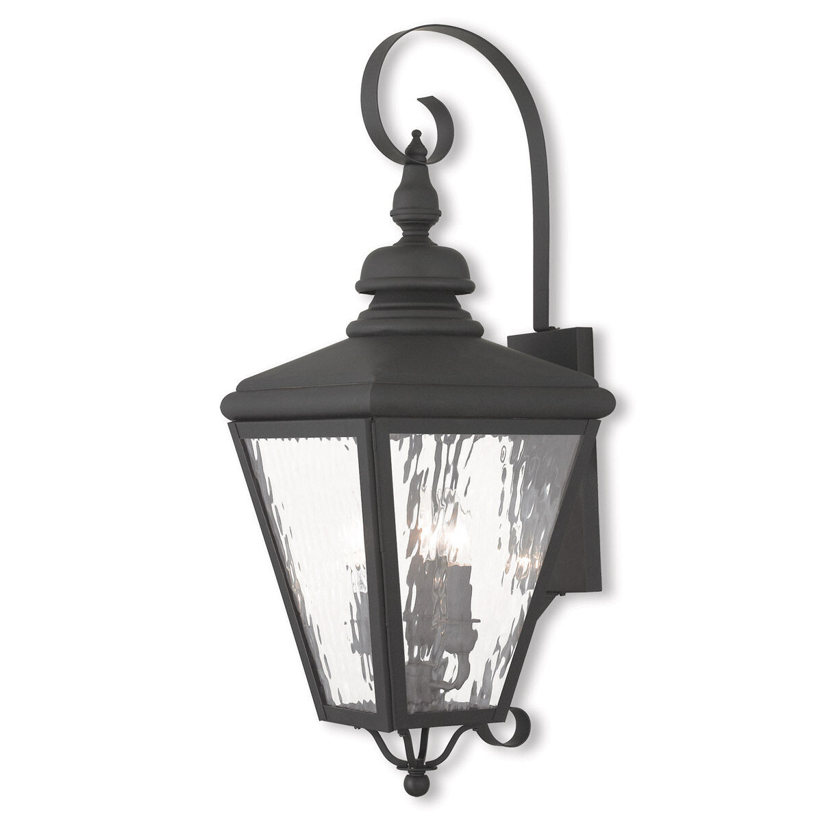 Cambridge 3 Light 29 inch Black Outdoor Wall Lantern