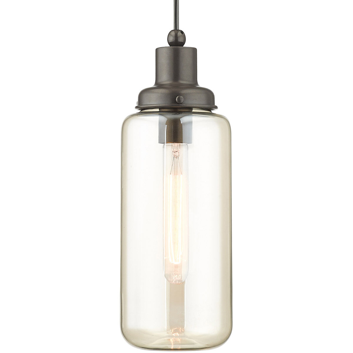 Art Glass 1 Light 5 inch English Bronze Mini Pendant Ceiling Light