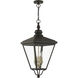Adams 4 Light 14.25 inch Bronze with Antique Brass Finish Cluster Outdoor Extra Large Pendant Lantern Ceiling Light in Bronze with Antique Brass Accent