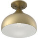 Amador 1 Light 10 inch Antique Brass Semi-Flush Mount Ceiling Light