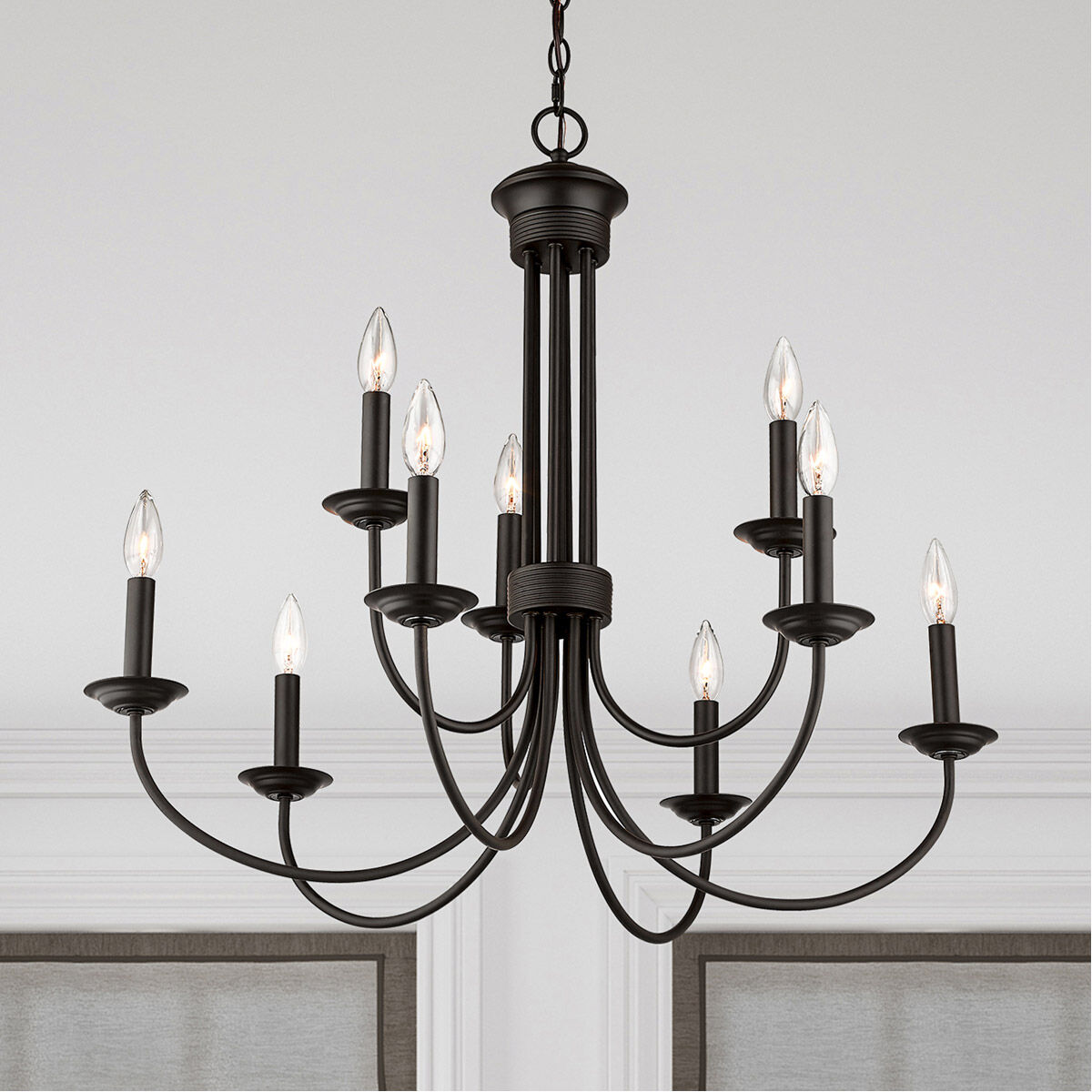 Estate 9 Light 30 inch Bronze Chandelier Ceiling Light