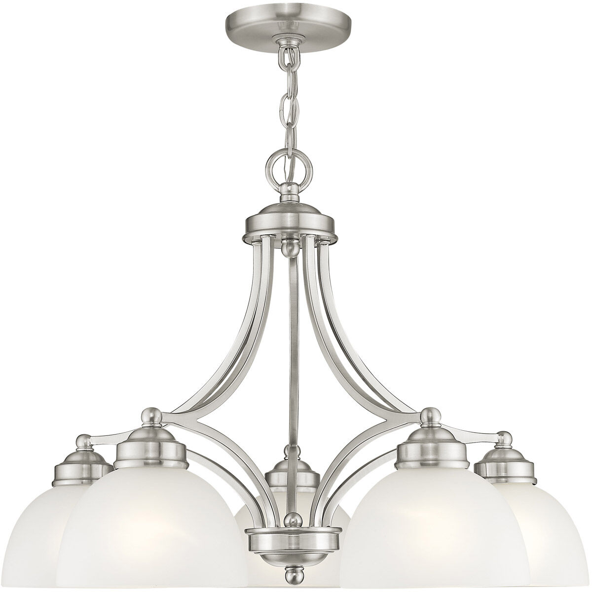 Somerset 5 Light 25 inch Brushed Nickel Chandelier Ceiling Light