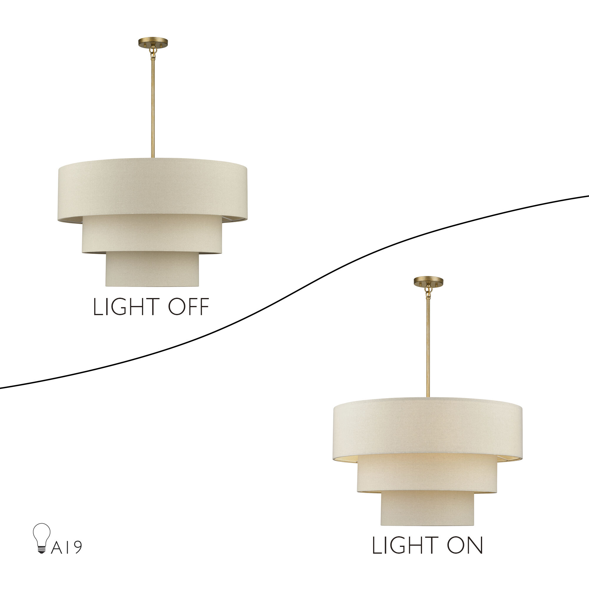 Bellingham 8 Light 32 inch Antique Gold Leaf Pendant Chandelier Ceiling Light, Large