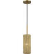 Weavington 1 Light 5.13 inch Antique Gold Leaf Mini Pendant Ceiling Light