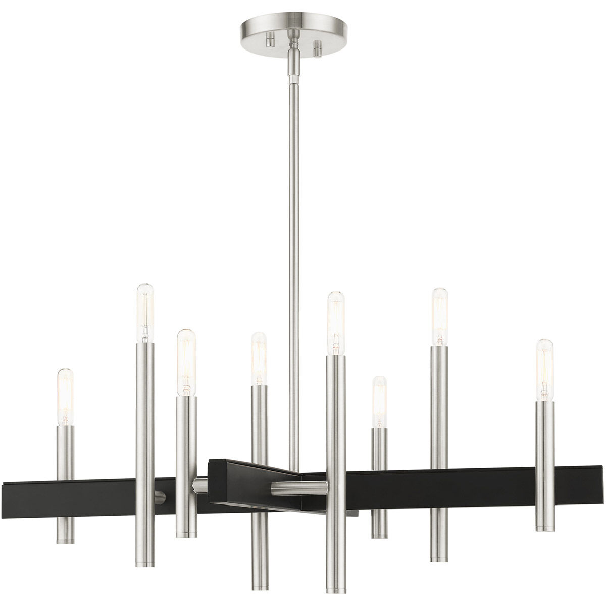 Denmark 8 Light 28 inch Brushed Nickel Chandelier Ceiling Light