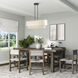 Manorwood 4 Light 10 inch English Bronze Large Linear Chandelier Ceiling Light, Large