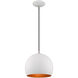 Allison 1 Light 10 inch White Mini Pendant Ceiling Light
