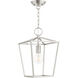 Devone 1 Light 10 inch Brushed Nickel Convertible Semi Flush/Lantern Ceiling Light