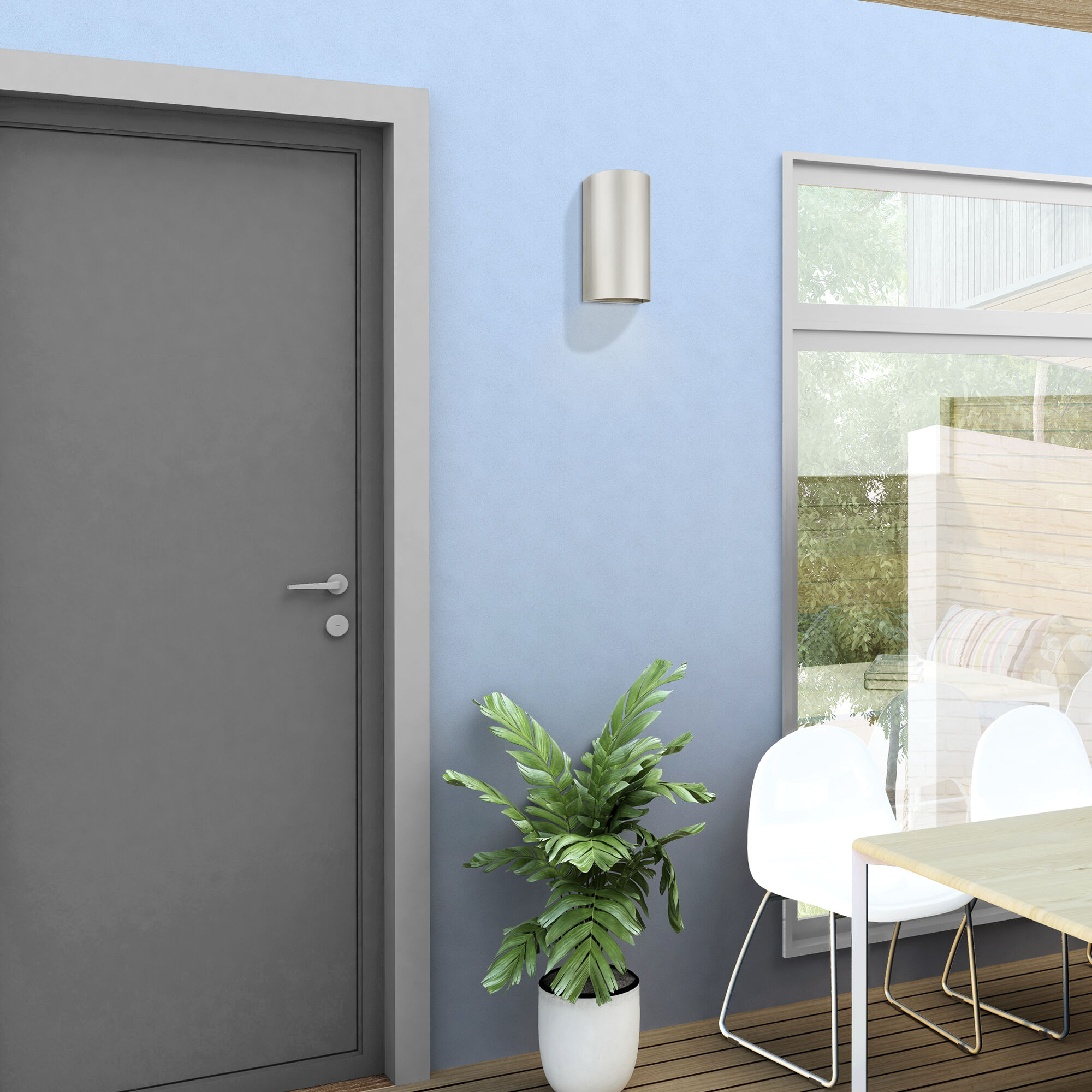 Bond 1 Light 10 inch Brushed Nickel Outdoor / Indoor Sconce, Medium