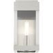 York 1 Light 9 inch Brushed Nickel Outdoor ADA Wall Lantern