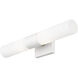 Aero 2 Light 5 inch Textured White with Brushed Nickel Accent ADA ADA Wall Sconce Wall Light