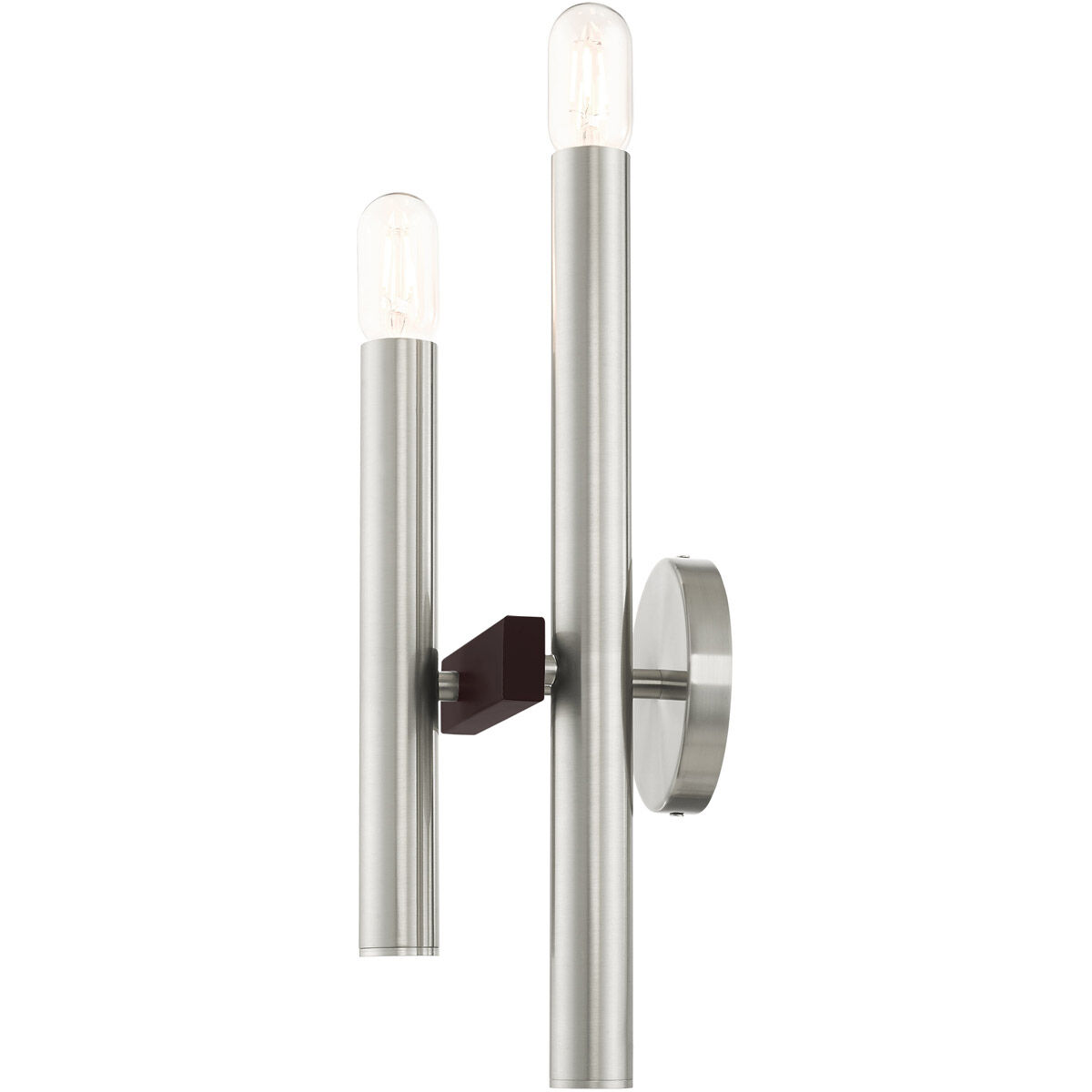 Helsinki 2 Light 7 inch Brushed Nickel with Bronze Accents Sconce Wall Light