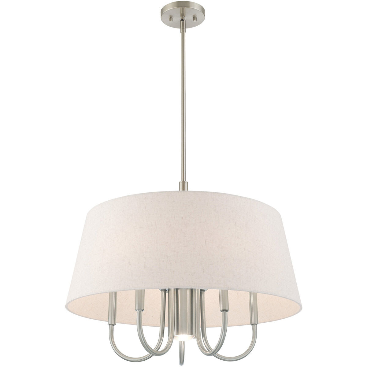 Belclaire 6 Light 24 inch Brushed Nickel Pendant Chandelier Ceiling Light