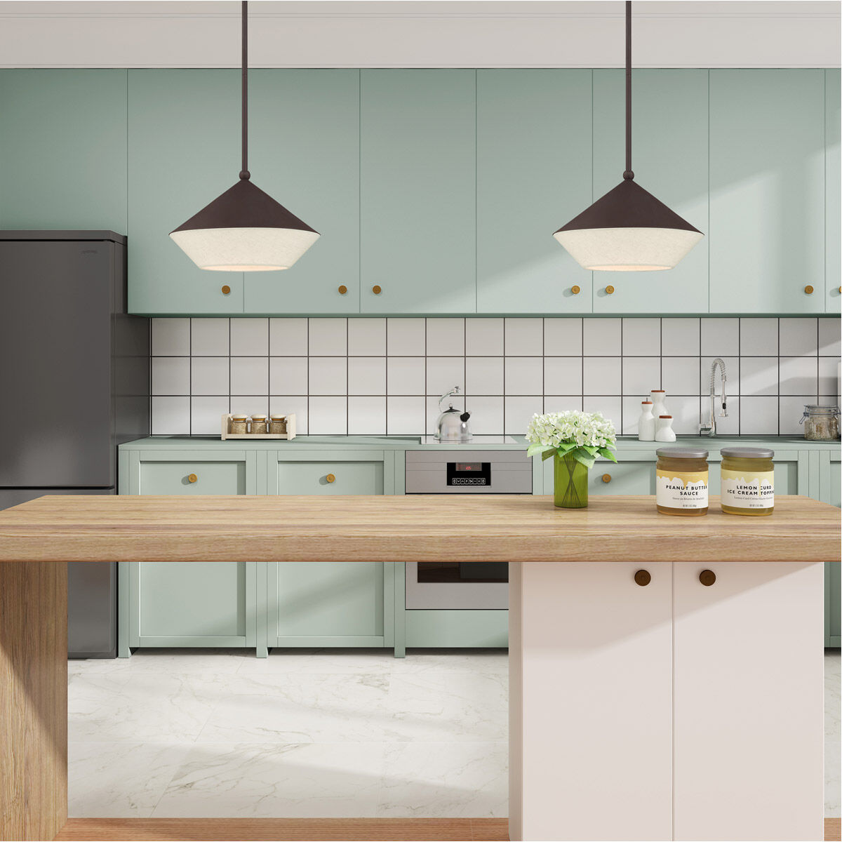 Stockholm 1 Light 13 inch Bronze Mini Pendant Ceiling Light