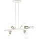 Bannister 6 Light 37 inch White Linear Chandelier Ceiling Light