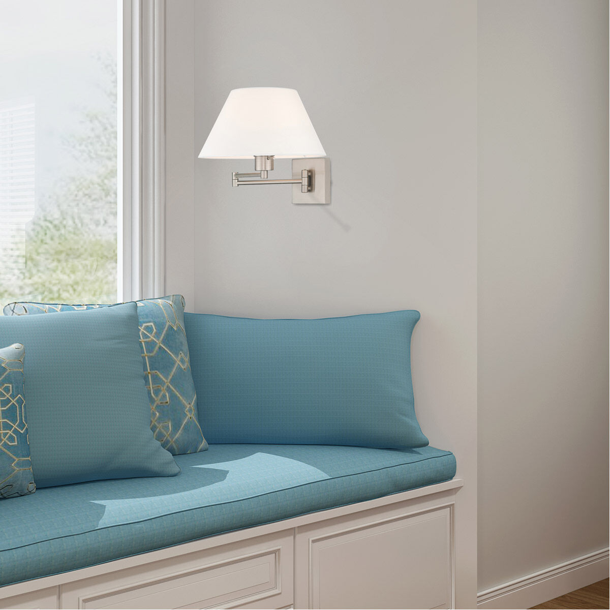 Allison 25 inch 100.00 watt Brushed Nickel Swing Arm Wall Lamp Wall Light