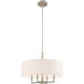 Meridian 4 Light 18 inch Brushed Nickel Pendant Chandelier Ceiling Light 
