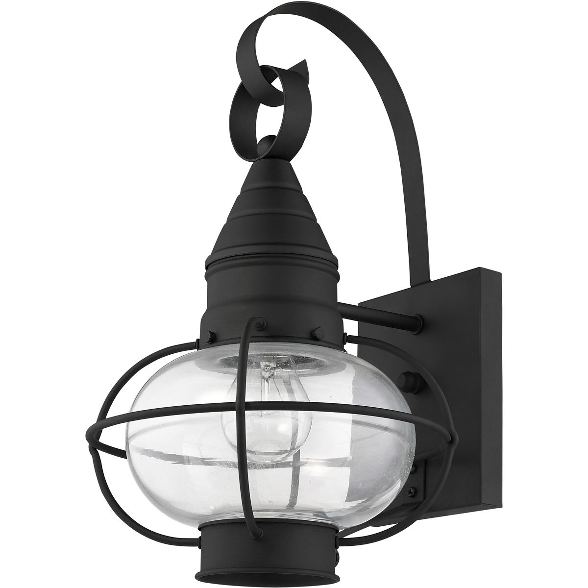 Newburyport 1 Light 14.75 inch Black Outdoor Wall Lantern