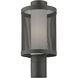 Nottingham 1 Light 15 inch Textured Black Outdoor Post Top Lantern