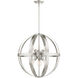 Stoneridge 6 Light 24 inch Brushed Nickel Pendant Chandelier Ceiling Light