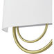 Stratton 2 Light 15 inch Soft Gold ADA Wall Sconce Wall Light