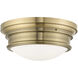 Astor 3 Light 16 inch Antique Brass Flush Mount Ceiling Light