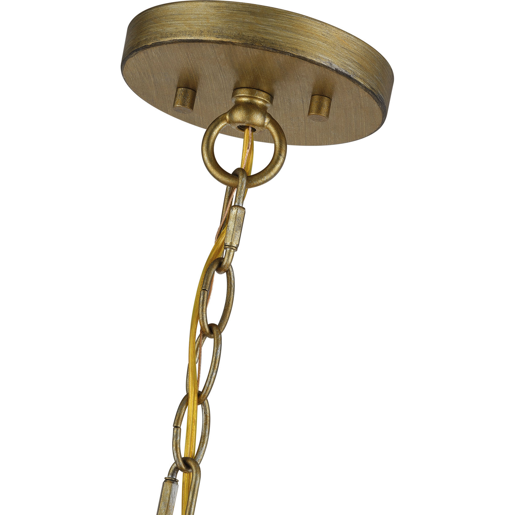 Bellingham 5 Light 22 inch Antique Gold Leaf Pendant Chandelier Ceiling Light