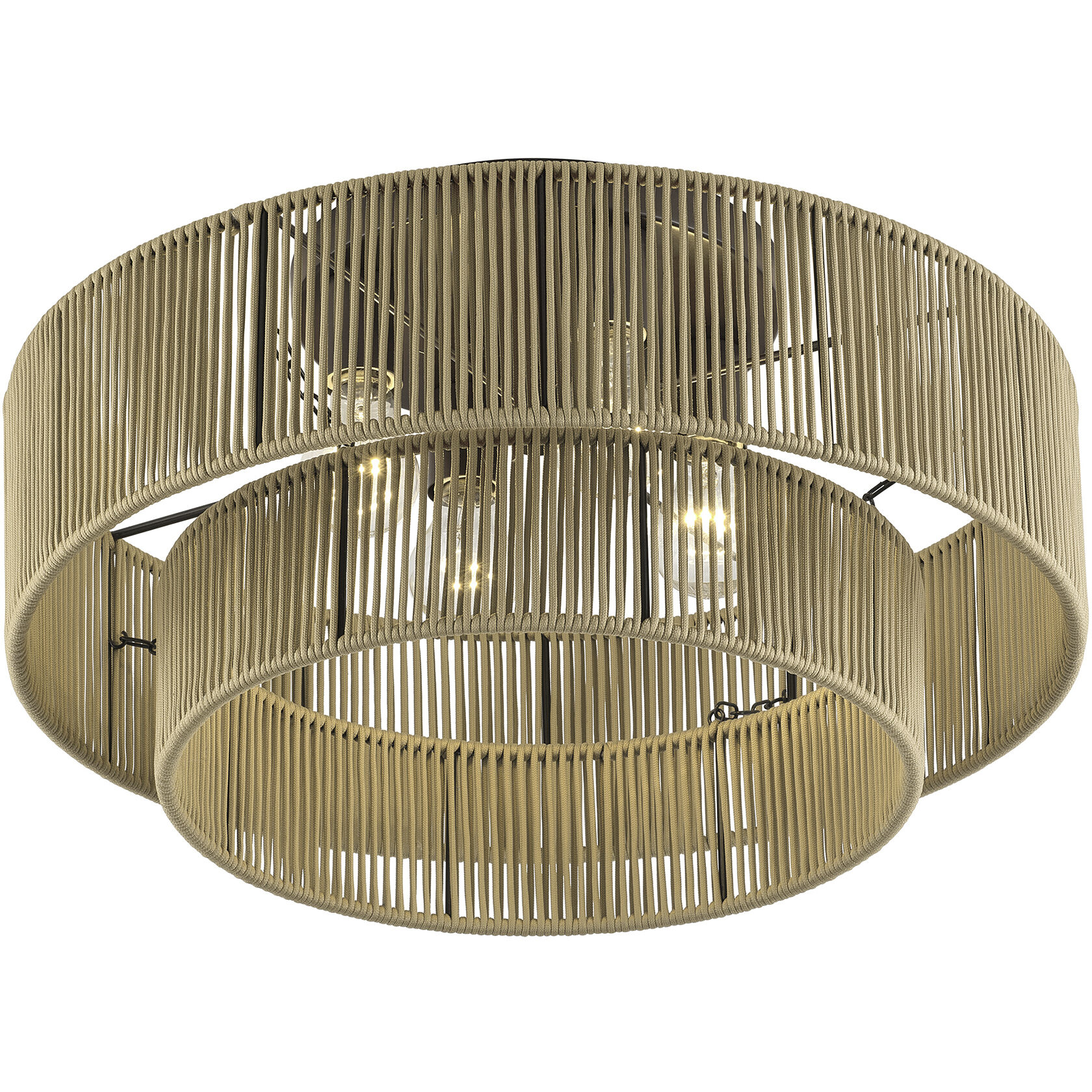 Acordia 4 Light 21 inch English Bronze Semi Flush Mount Ceiling Light, Extra Large
