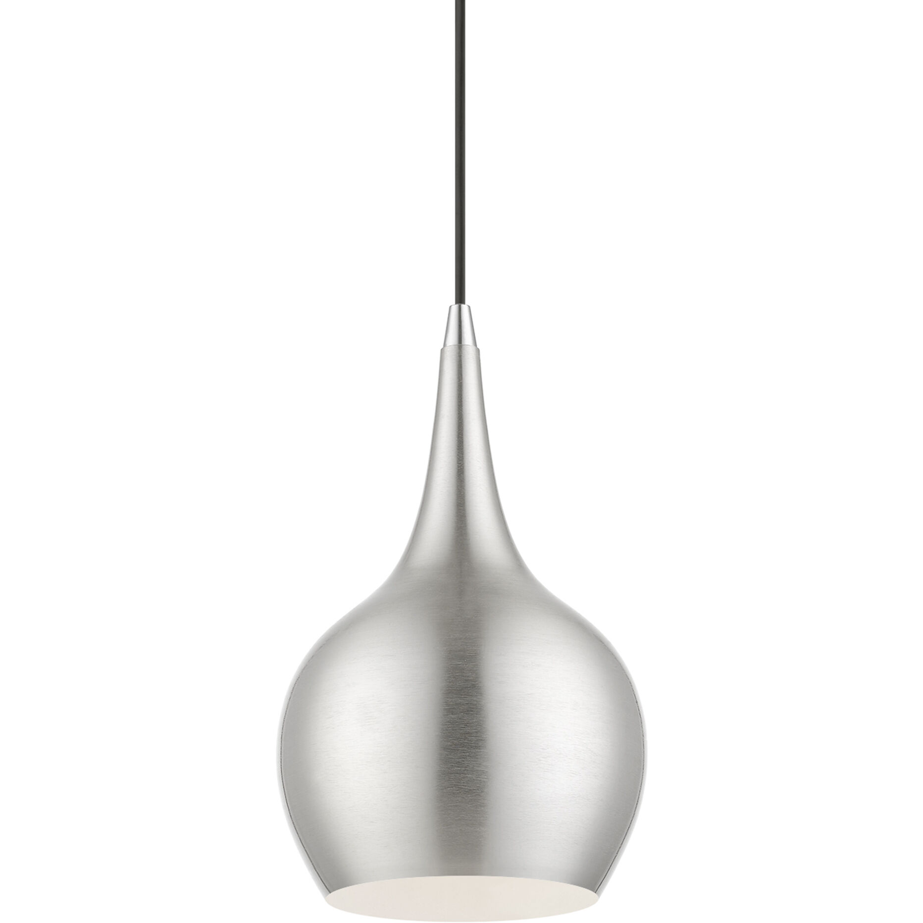 Andes 1 Light 7.75 inch Brushed Nickel with Polished Chrome Accents Mini Pendant Ceiling Light