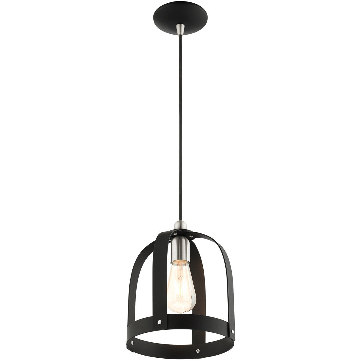Stoneridge 1 Light 9 inch Textured Black Mini Pendant Ceiling Light
