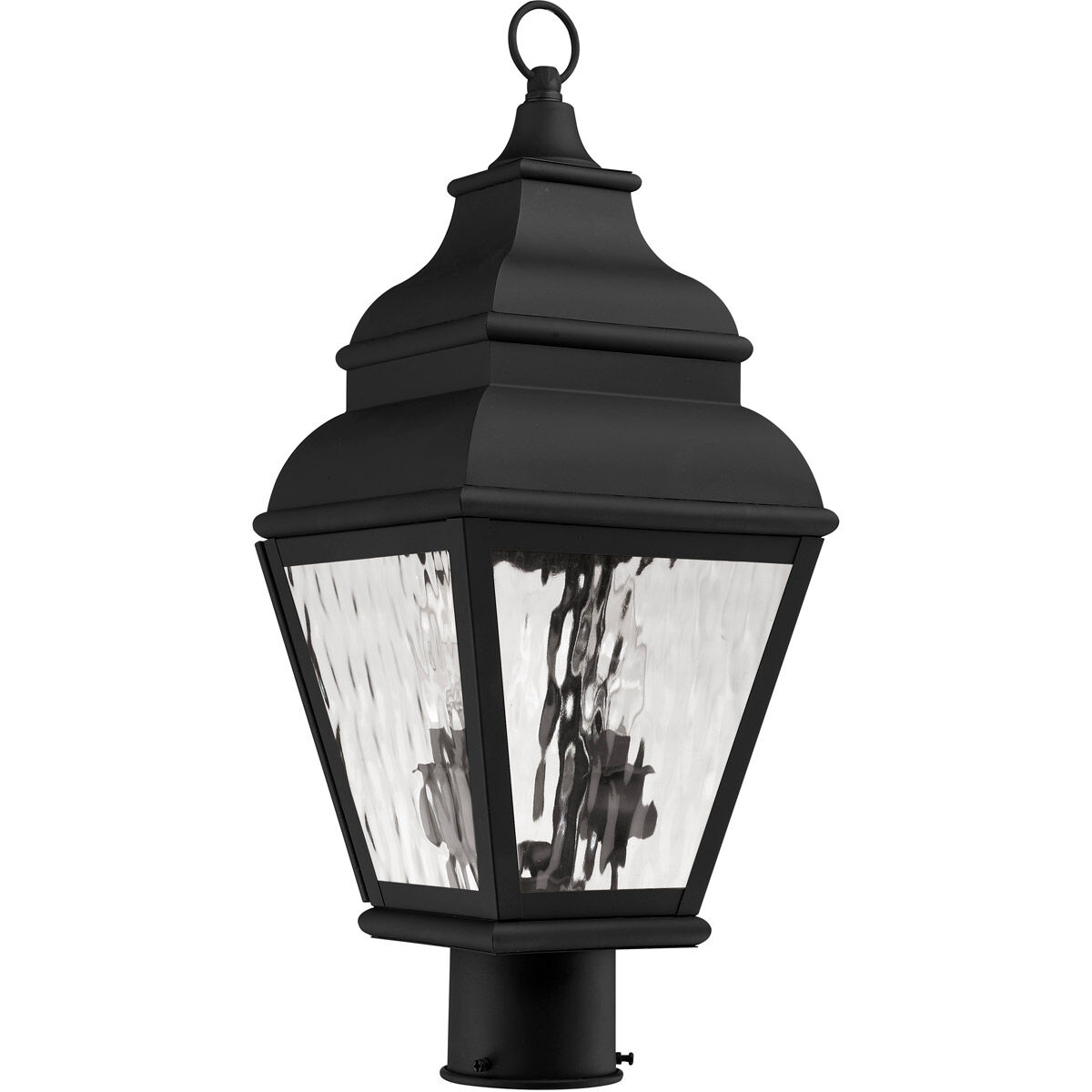 Exeter 2 Light 21 inch Black Outdoor Post Top Lantern