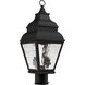 Exeter 2 Light 21 inch Black Outdoor Post Top Lantern
