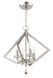 Diamond 4 Light 18 inch Polished Nickel Mini Chandelier Ceiling Light