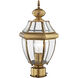 Monterey 1 Light 17 inch Antique Brass Outdoor Post Top Lantern