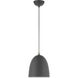 Arlington 1 Light 10 inch Scandinavian Gray with Brushed Nickel Accents Pendant Ceiling Light