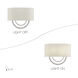 Stratton 2 Light 15 inch Brushed Nickel ADA Wall Sconce Wall Light