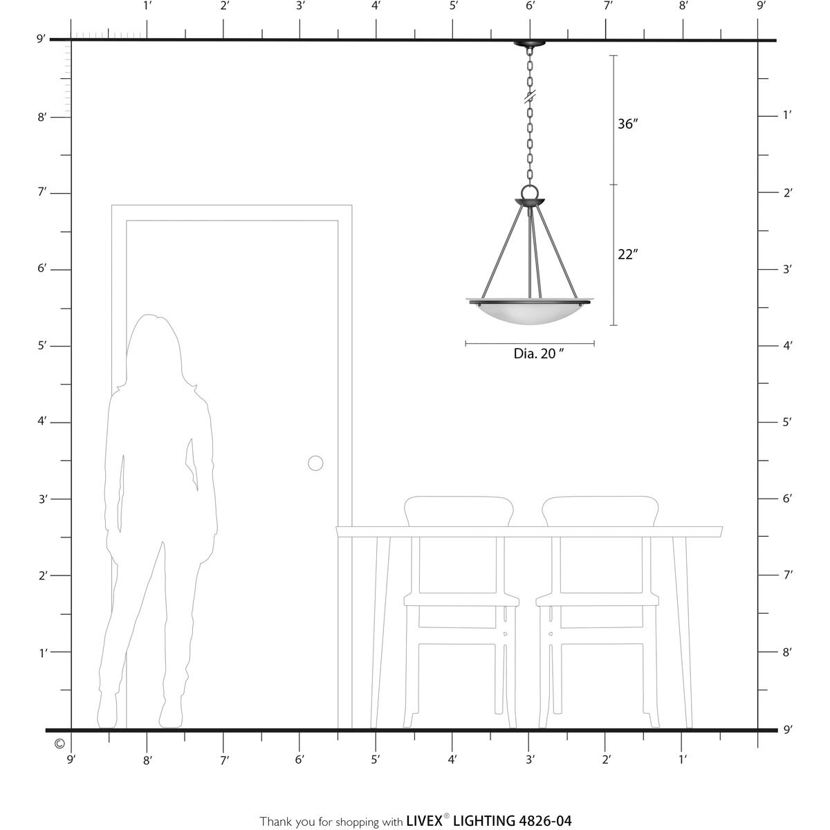 Newburgh 3 Light 20 inch Black Pendant Chandelier Ceiling Light