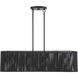 Acordia 4 Light 36 inch Black Linear Chandelier Ceiling Light, Large