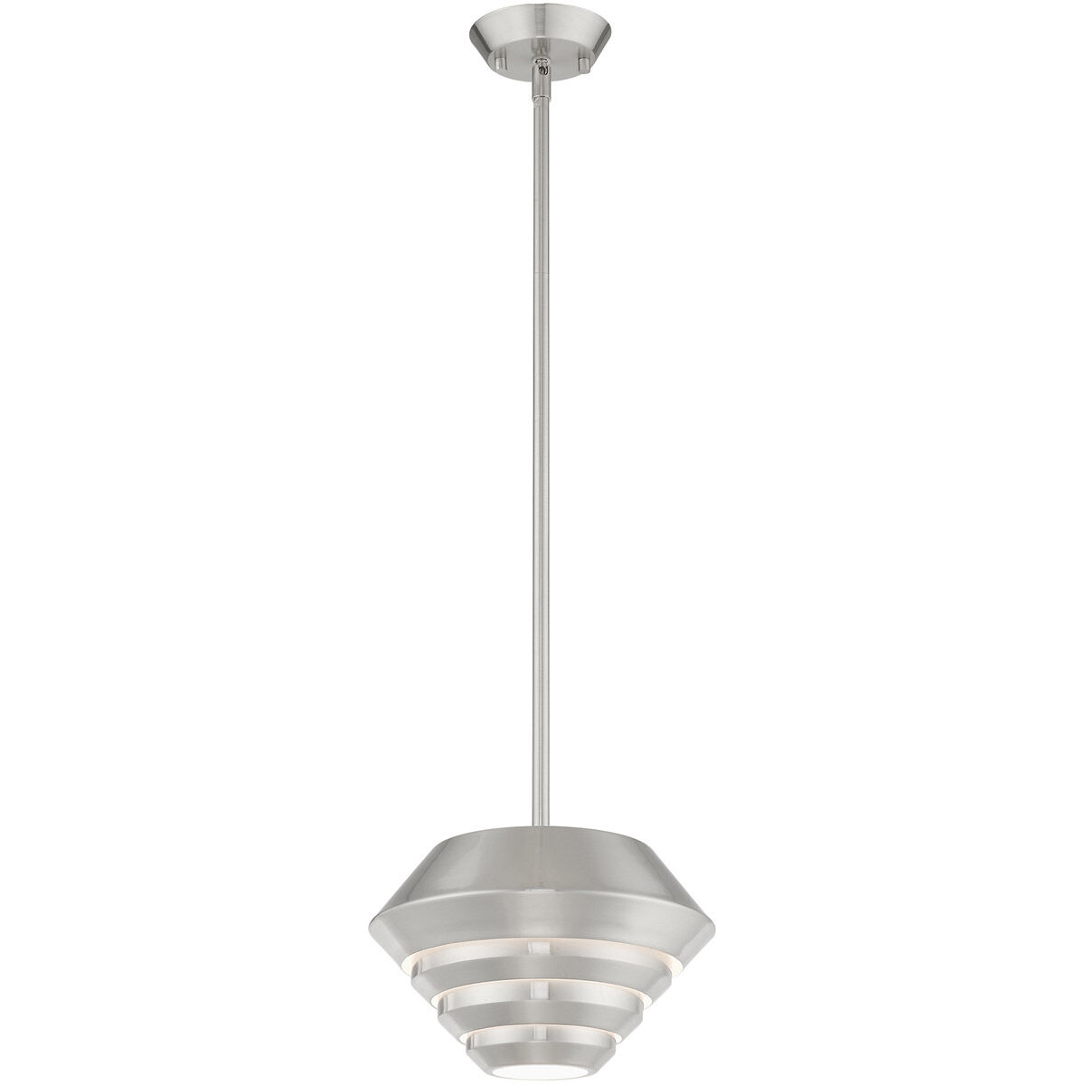 Amsterdam 1 Light 10 inch Brushed Nickel Mini Pendant Ceiling Light