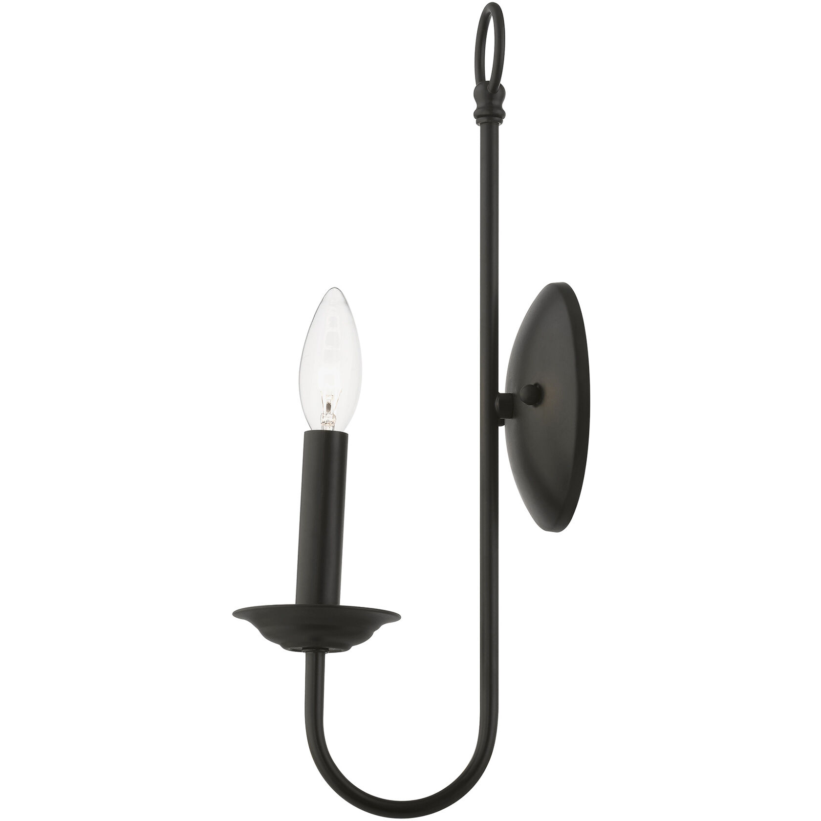 Estate 1 Light 5 inch Black Single Sconce Wall Light, Single