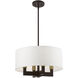 Cresthaven 4 Light 18 inch Bronze with Antique Brass Accents Pendant Chandelier Ceiling Light