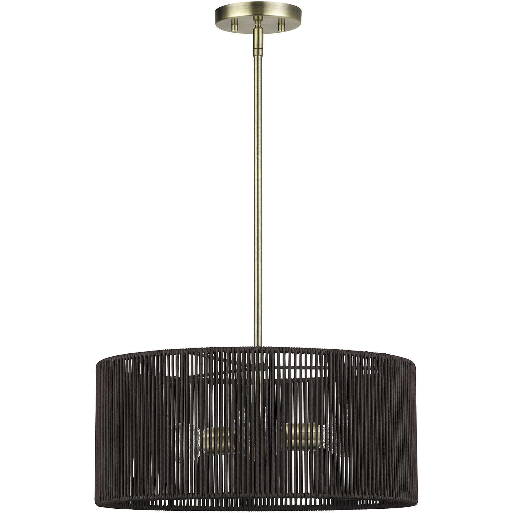 Acordia 3 Light 18 inch Antique Brass Pendant Chandelier Ceiling Light