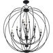 Milania 19 Light 48 inch Black with Brushed Nickel Accents Foyer Chandelier Ceiling Light