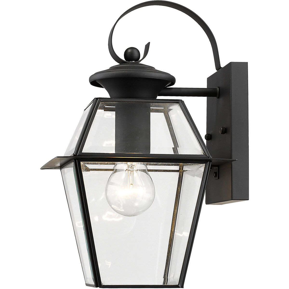 Westover 1 Light 13 inch Black Outdoor Wall Lantern